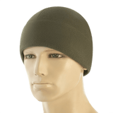 M-Tac Watch Cap Elite Fleece Beanie Hat Slimtex i olivengrøn farve, varm og velegnet til taktisk brug og vinteraktiviteter.