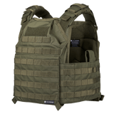 Elite Armor Plate Carrier i grøn set forfra i vinkel
