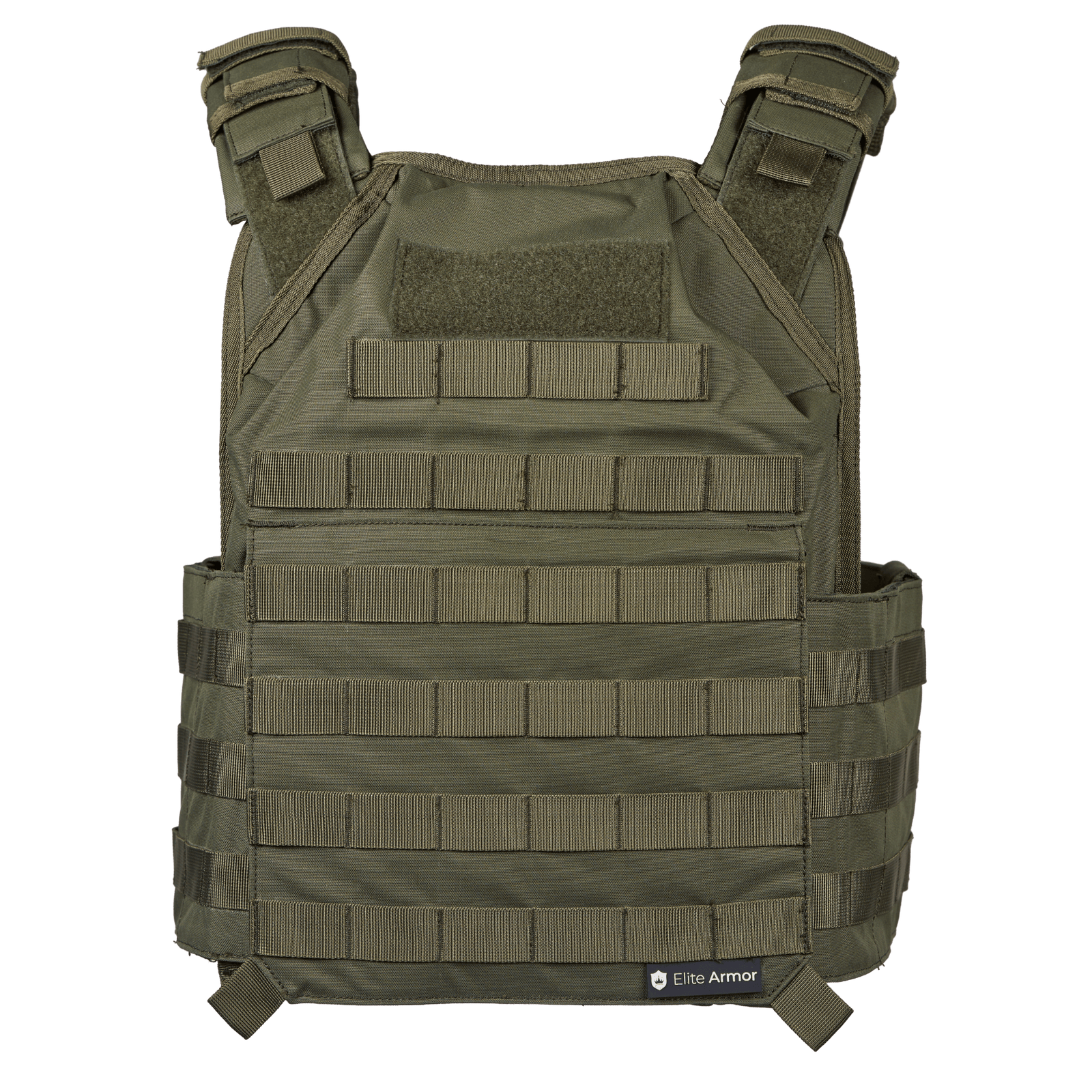Elite Armor Plate Carrier i grøn set forfra