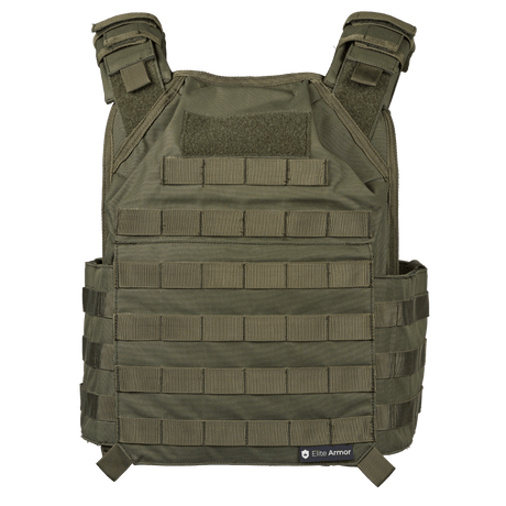 Elite Armor Plate Carrier i grøn set forfra