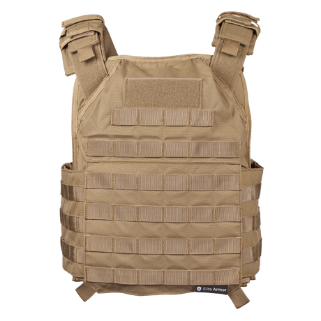 Elite Armor Plate Carrier i khaki set forfra